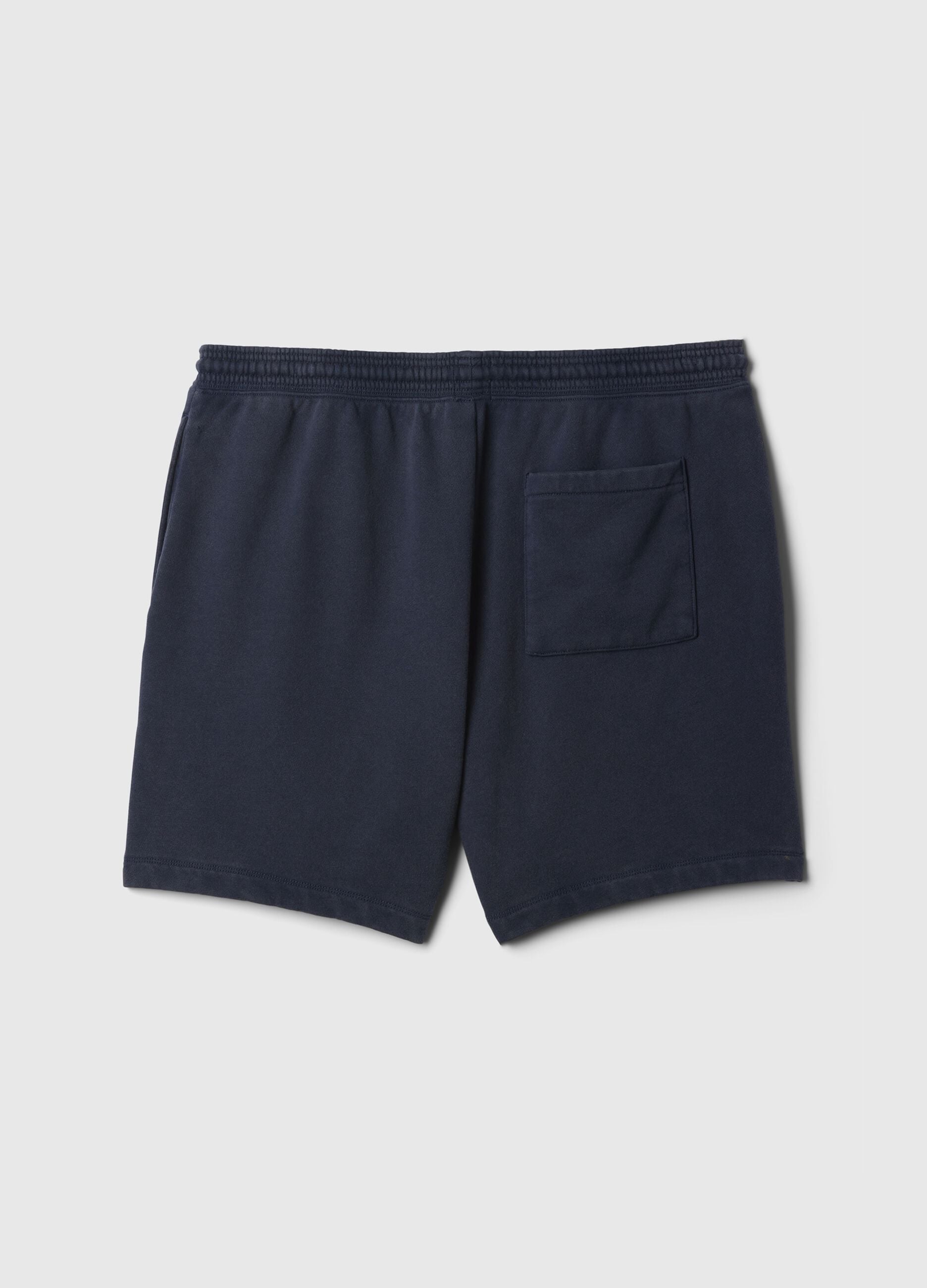 Bermuda joggers in fleece with drawstring