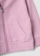 Pink organic cotton hooded sweatshirt with oversized fit for baby girl_3