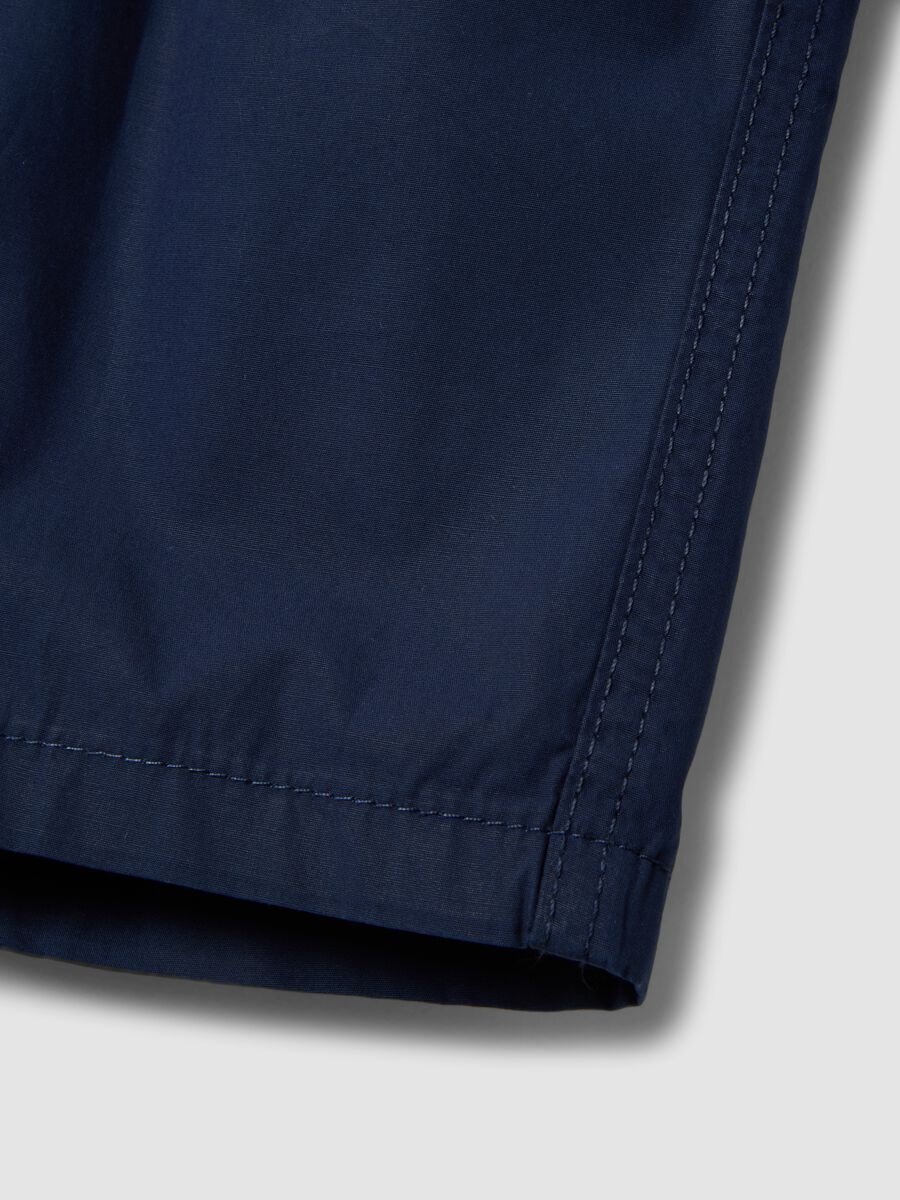 Children's blue pure cotton shorts, regular fit_3