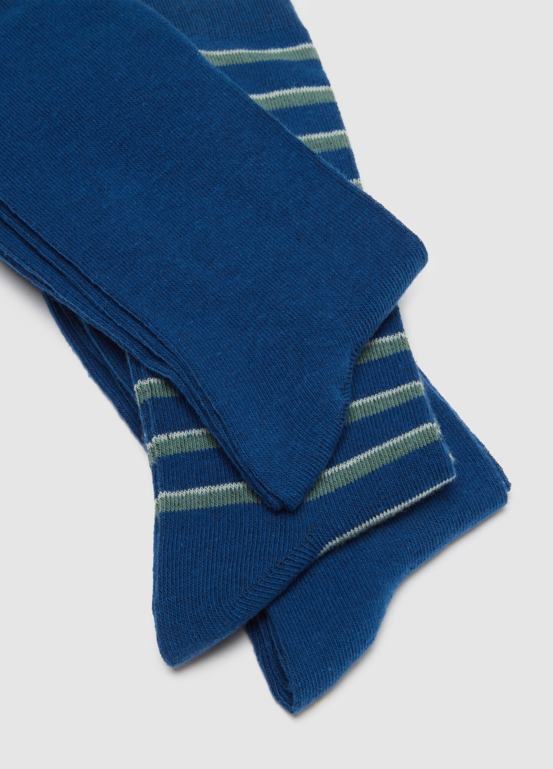 Multipack of short cotton socks in multicolour with stripes and polka dots