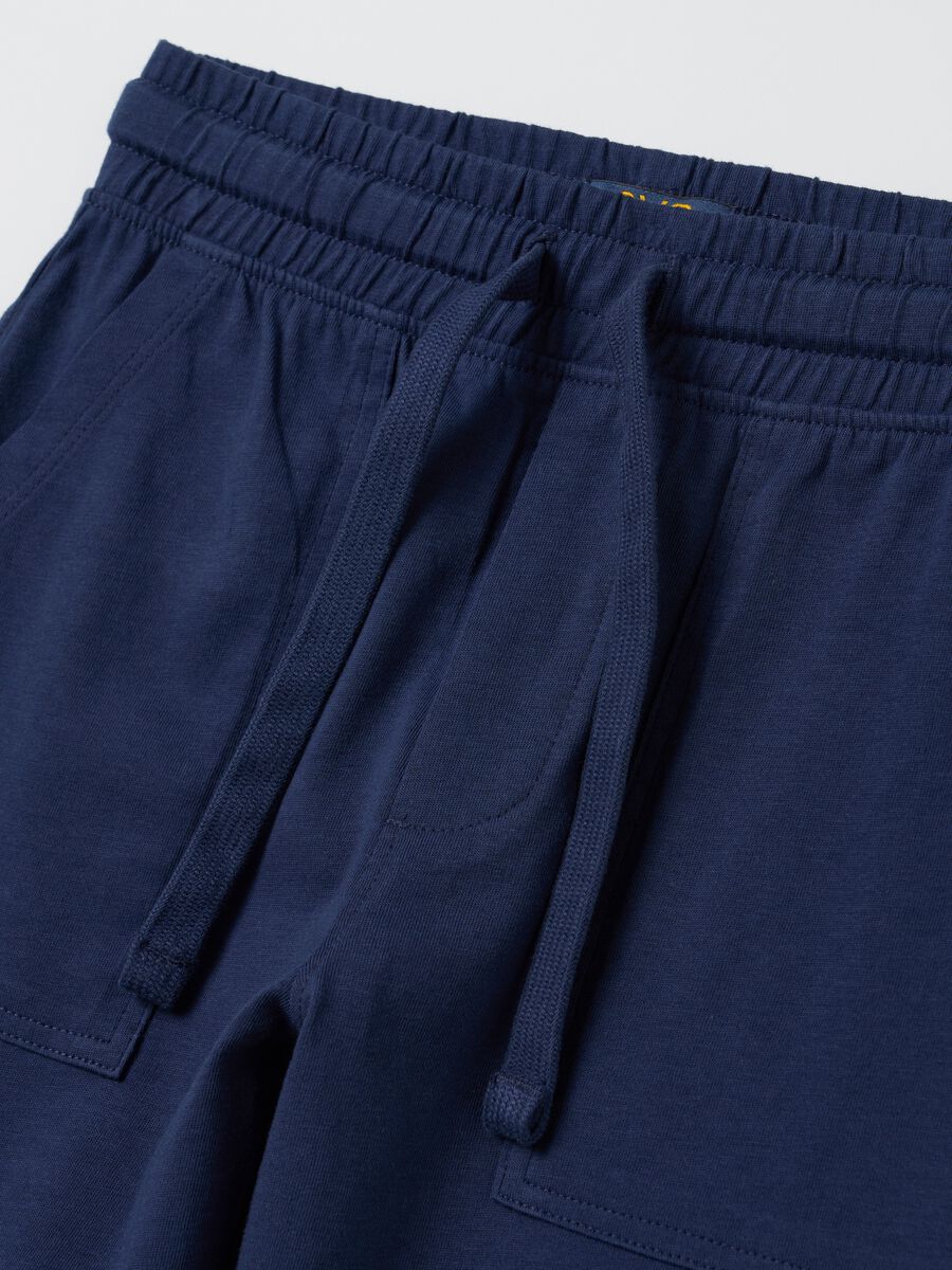 Boys&rsquo; blue shorts in 100% cotton with regular fit_2