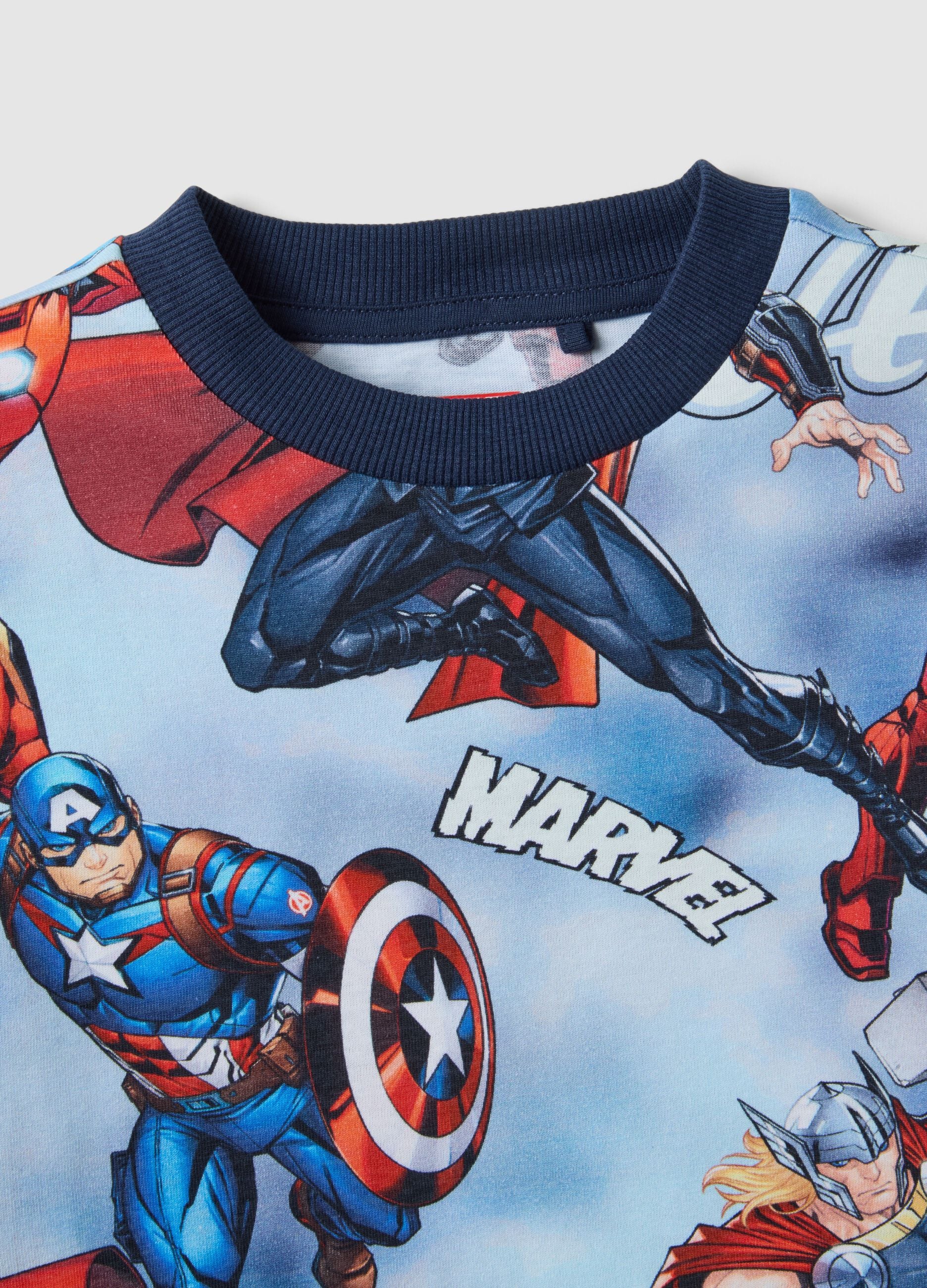 Kids' multicolour pure cotton oversized Avengers T-shirt