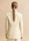 Beige double-breasted Lyocell and linen blazer, regular fit_2