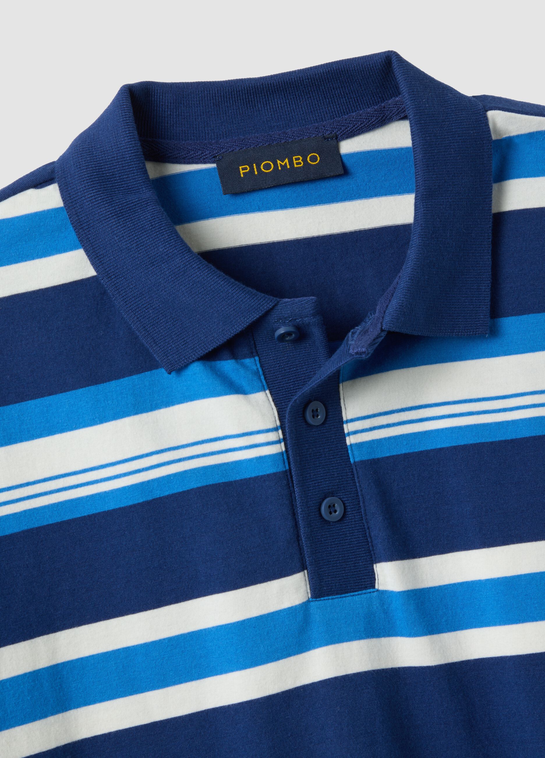 Oversized pure cotton multicolour striped polo shirt