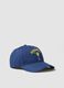 Blue Pure Cotton Baseball Cap with Margarita Embroidery_0