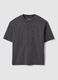 Grey pure cotton regular fit shirt with buttons_5