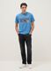 Sky Blue Pure Cotton Regular Fit T-shirt with Golden State Warriors Logo_1