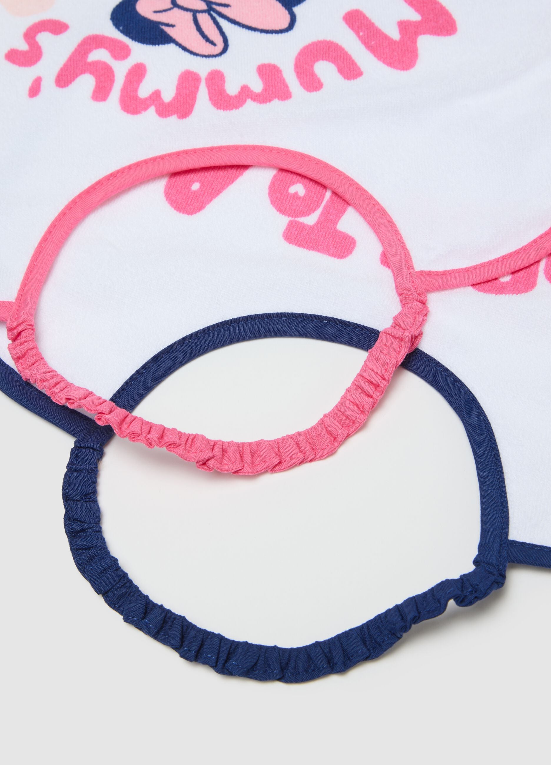 White cotton blend bib twin pack for newborns
