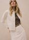 White pure cotton long skirt regular fit with elastic waistband_0