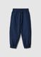 Children's Regular Fit Blue Cotton Jogger Trousers_0