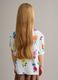 Girl's regular fit multicolour pure cotton shirt with flowers_1
