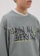 Over fit green pure cotton sweatshirt for boys with print_1