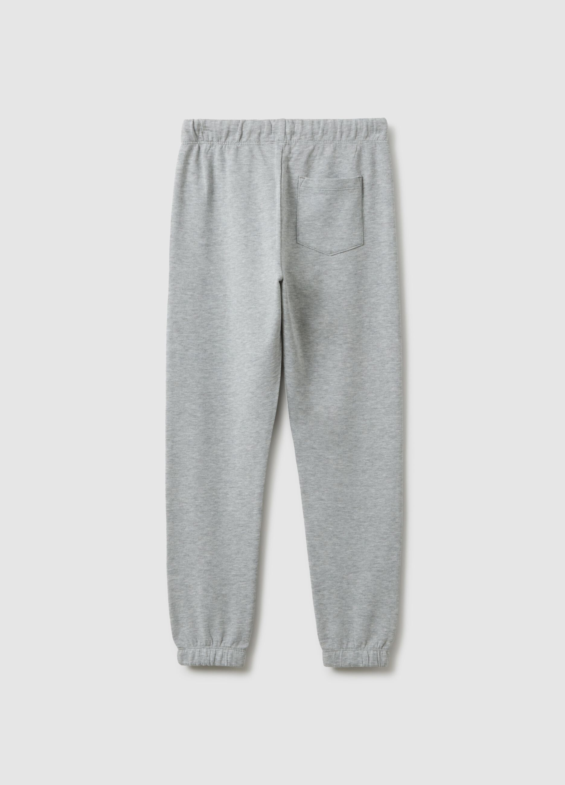 Boys' Grey Jogger Trousers in Pure Cotton Regular Fit