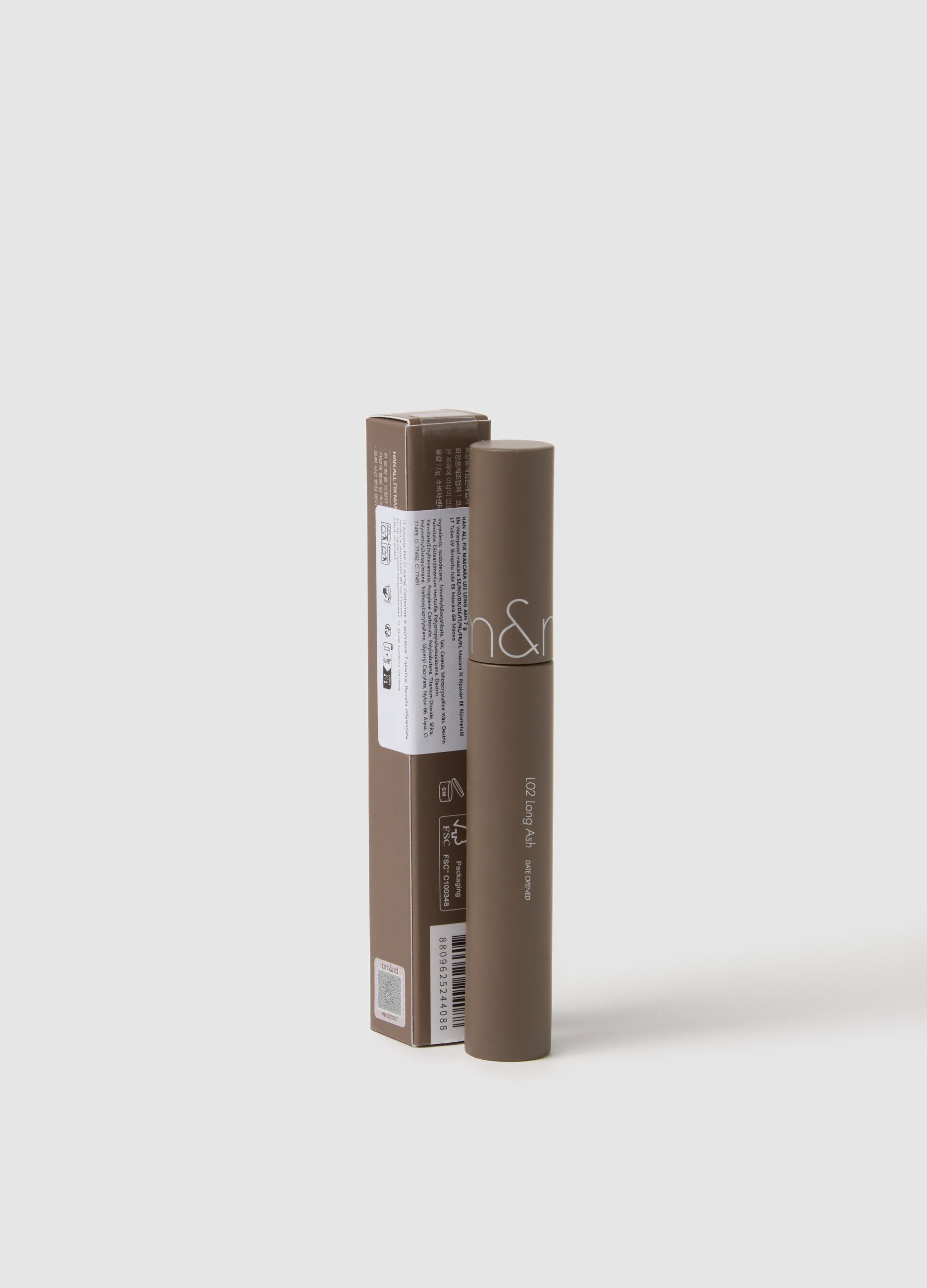 ROM&ND HAN ALL FIX MASCARA L02 LONG ASH - Korean make-up