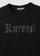 Regular fit black pure cotton T-shirt with Kuromi print and rhinestones_5