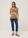 Blue Stretch Cotton Maternity Slim Trousers_0