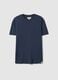 Blue regular fit crew-neck pure cotton T-shirt_4