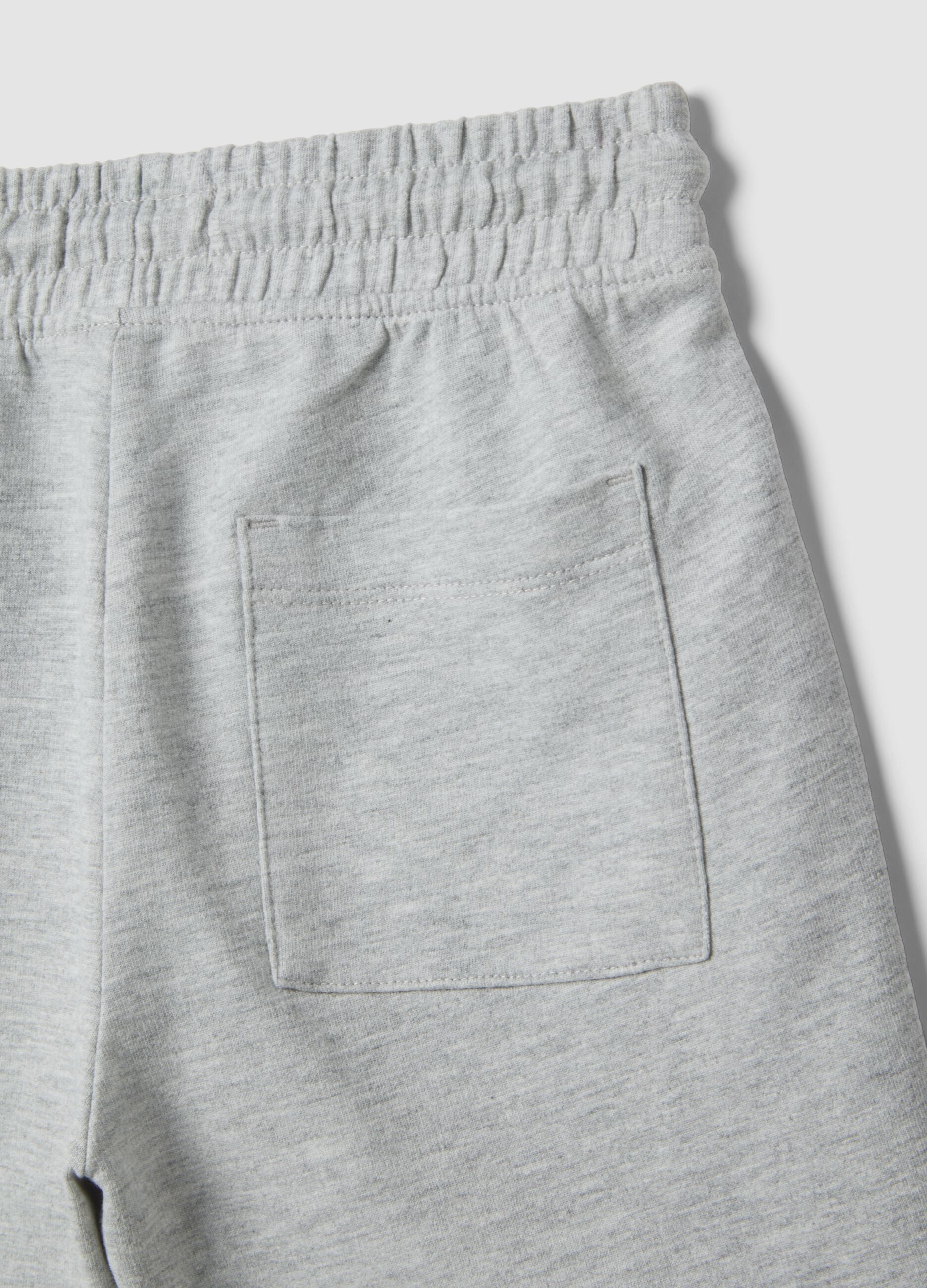 Grey pure cotton kids&rsquo; shorts, regular fit