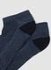 3-pack of blue ankle sports socks in stretch organic cotton_1