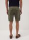 Green stretch cotton cargo Bermuda shorts_2