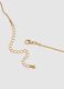Long gold-coloured steel necklace with pendants_1