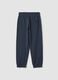 Children's Regular Fit Blue Cotton Jogger Trousers_1