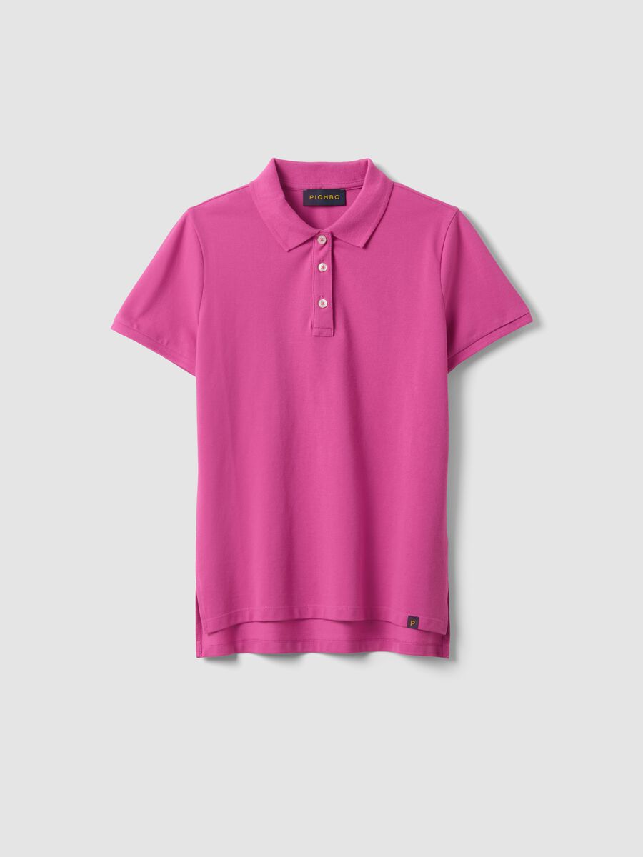 Pink organic cotton polo shirt, regular fit_4