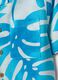 Blue and white pure cotton shirt with tropical print_2
