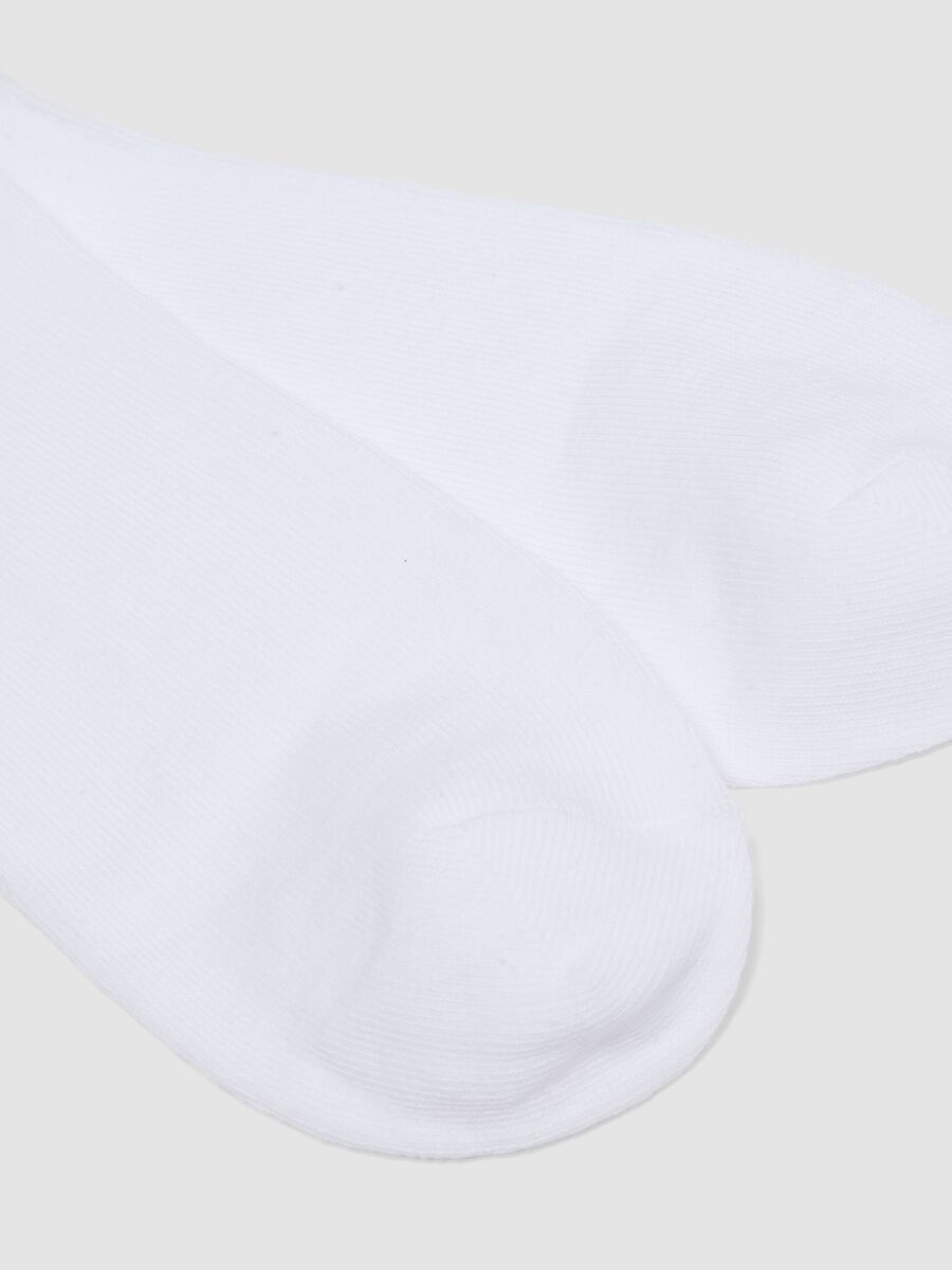 Pack of five white organic cotton sports socks_1