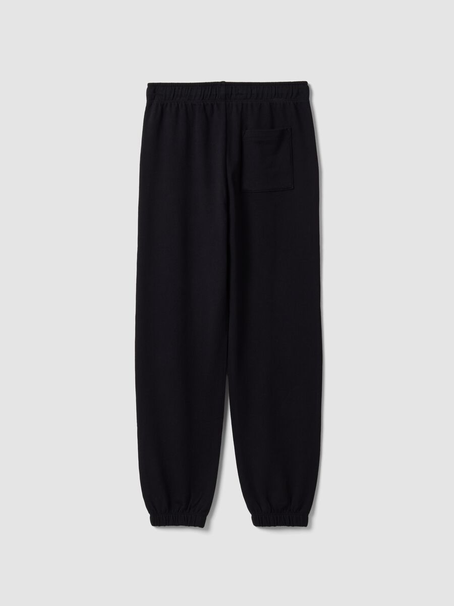 Black pure cotton joggers_1