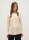 Beige long sleeve satin shirt regular fit_0
