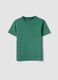 T-shirt in puro cotone verde da bambino oversize fit_0