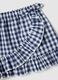Multicolour checked stretch cotton set for girls with Minnie_3