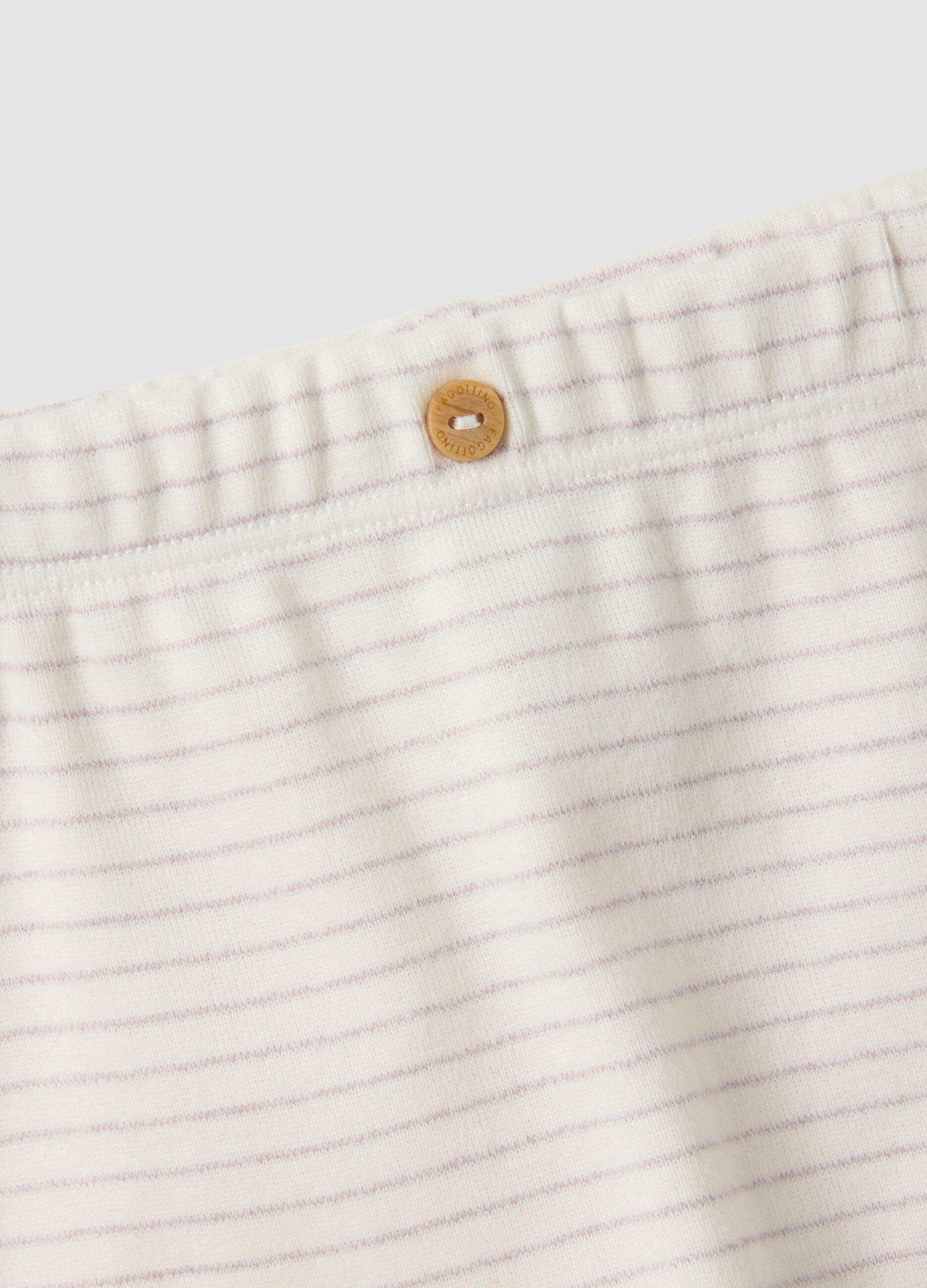 Purple organic cotton sweatshirt and leggings set for baby girl