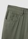 Regular fit green stretch cotton trousers_5