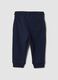 Pantaloni jogger blu in puro cotone con stampa cagnolino per bimbo_1