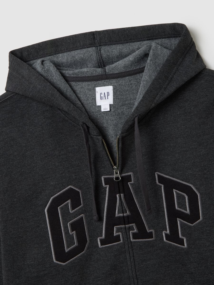 Grey Hoodie with Full Zip_2
