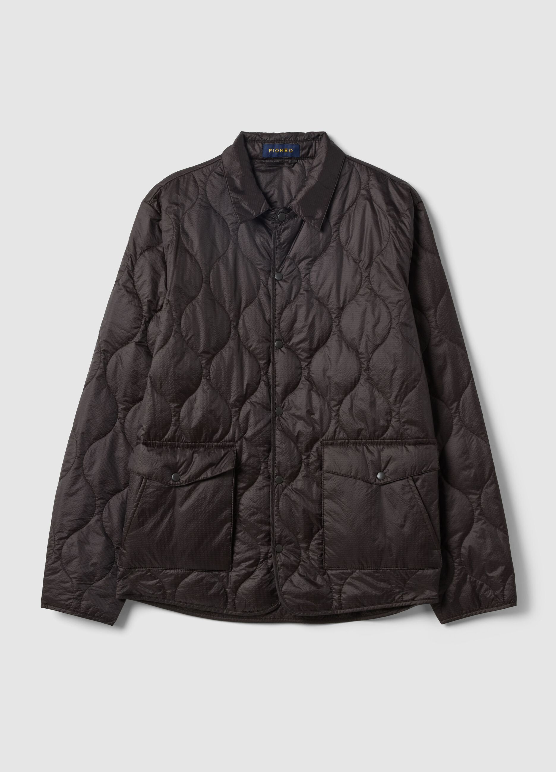 Brown husky jacket regular fit with zip