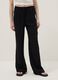 Black viscose and linen blend joggers &ndash; relaxed fit_1