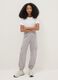 Girls' regular fit grey pure cotton jogger trousers_0