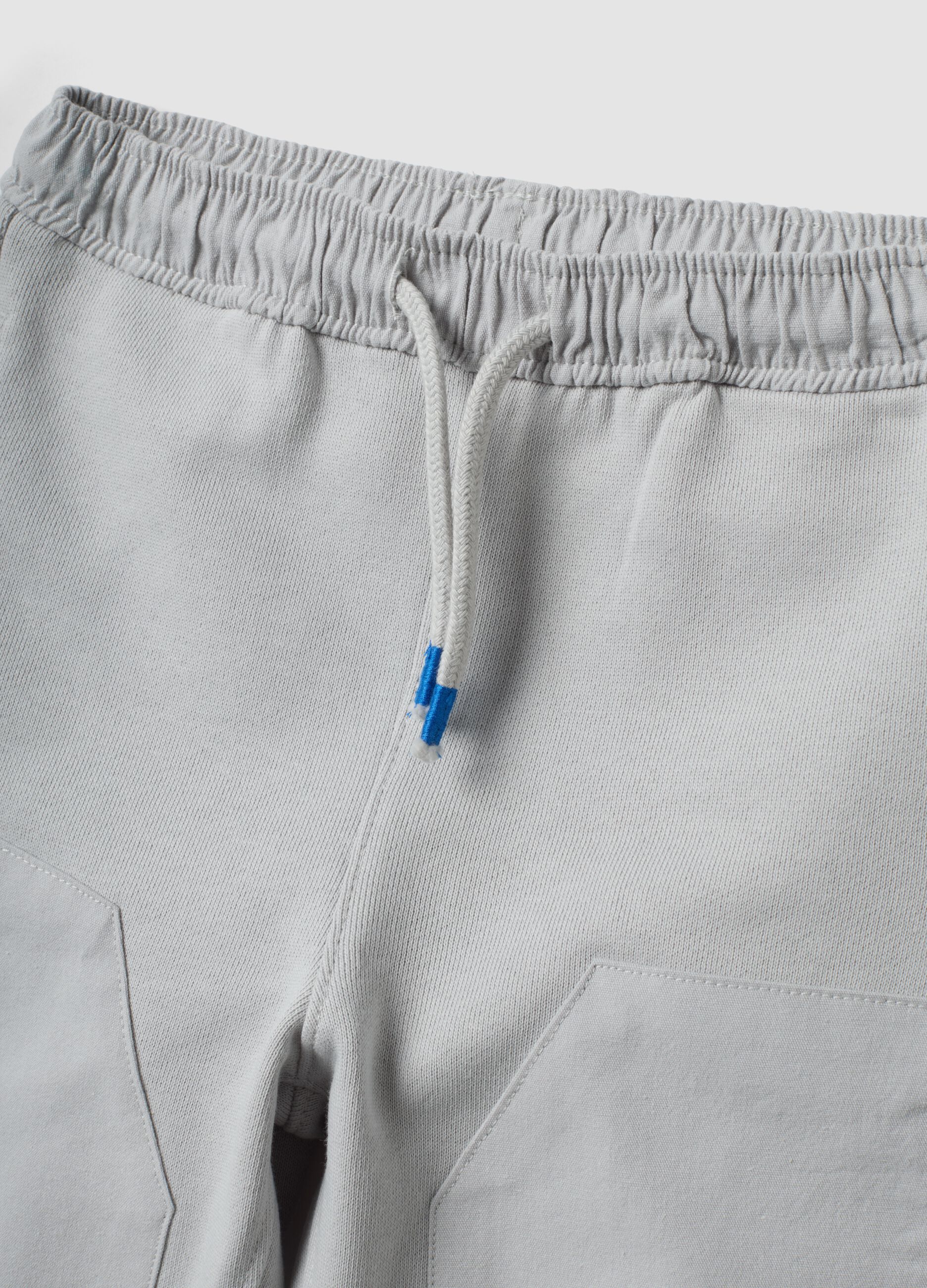 Grey oversized pure cotton jogger trousers for baby boys