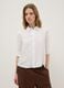 Regular fit white pure viscose shirt_0