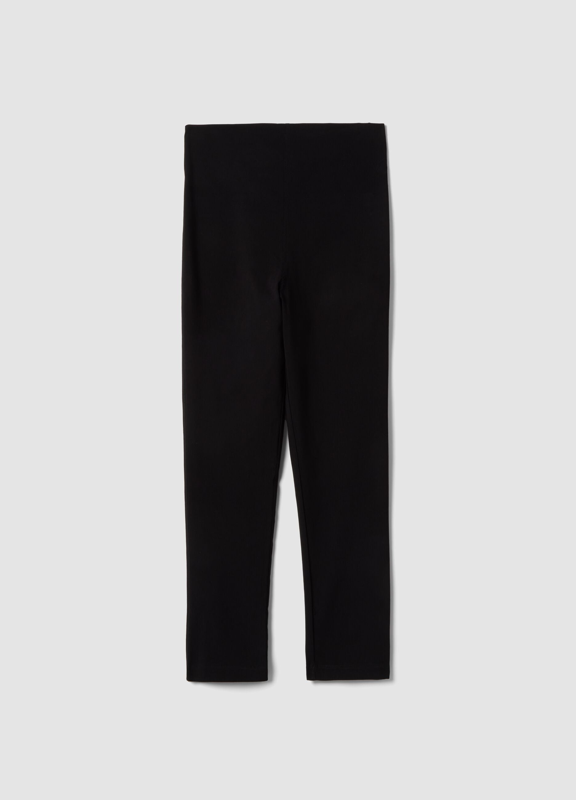 Black Stretch Viscose Maternity Slim Trousers