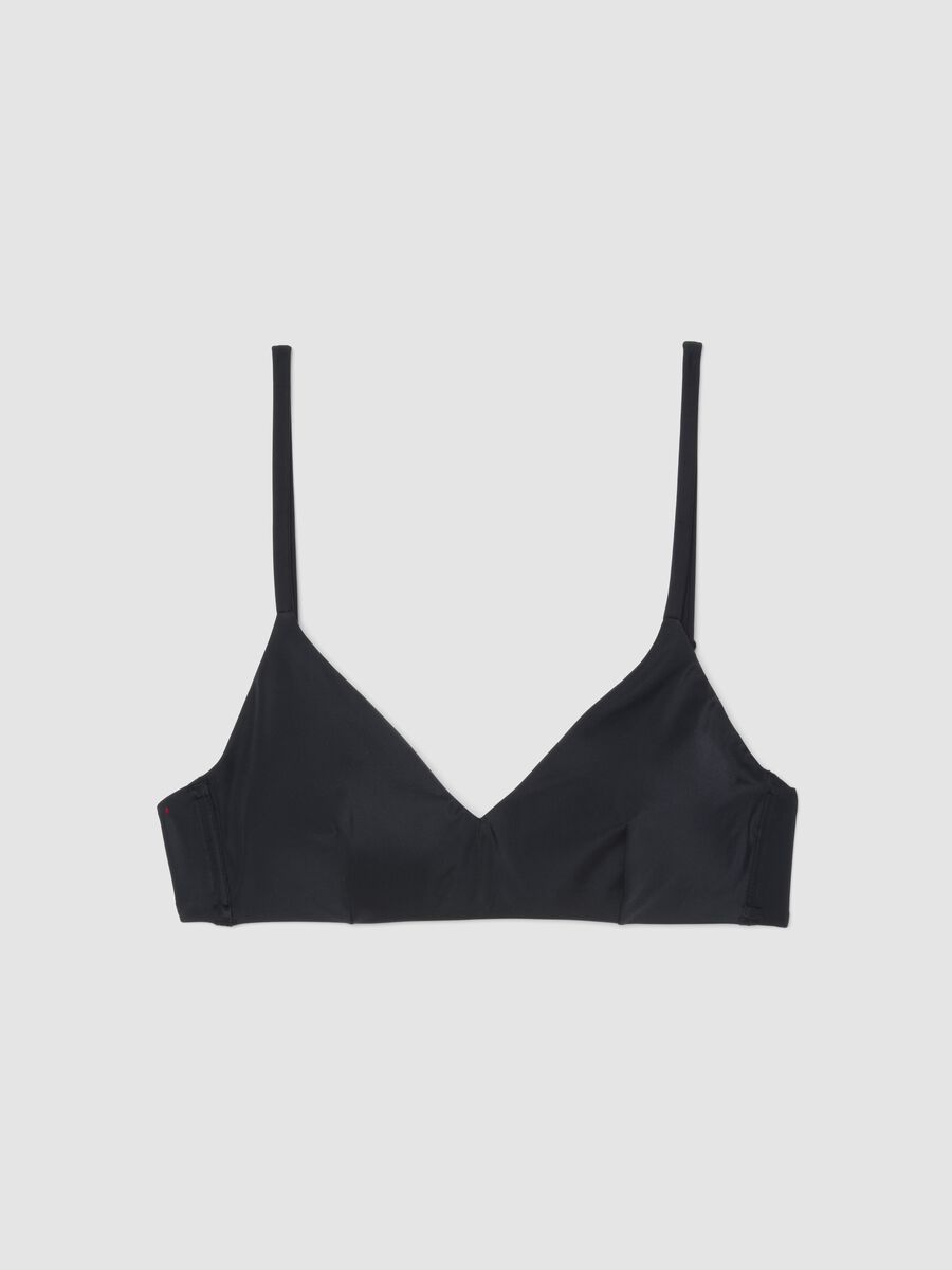 Black Triangle Bikini Top with Removable Padding_4