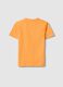 T-shirt in puro cotone arancione da bambino oversize fit con stampa_1