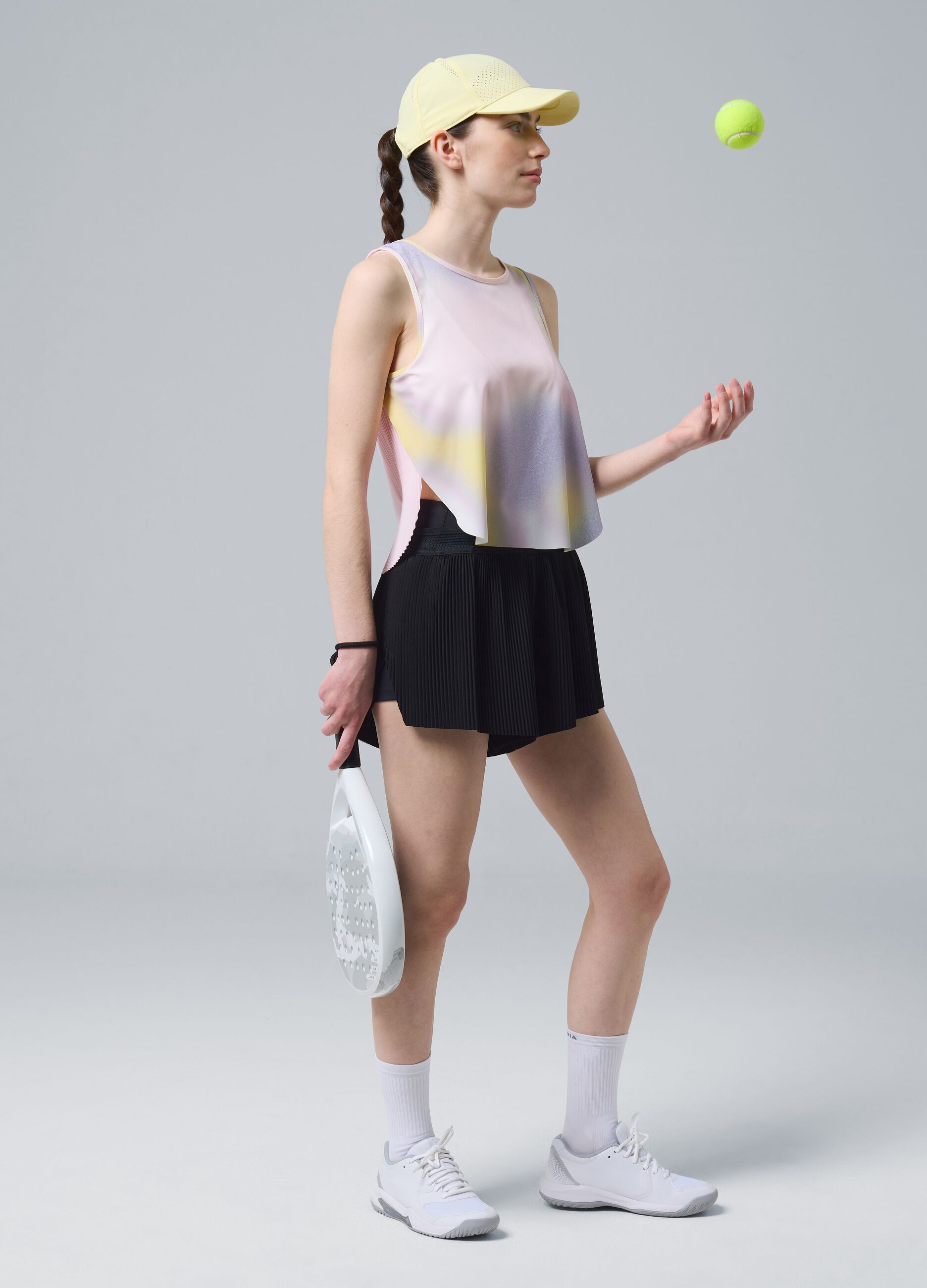 ALTAVIA COURT pleated technical sports vest with tie-dye effect