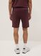 Shorts in puro cotone marrone regular fit con coulisse_2