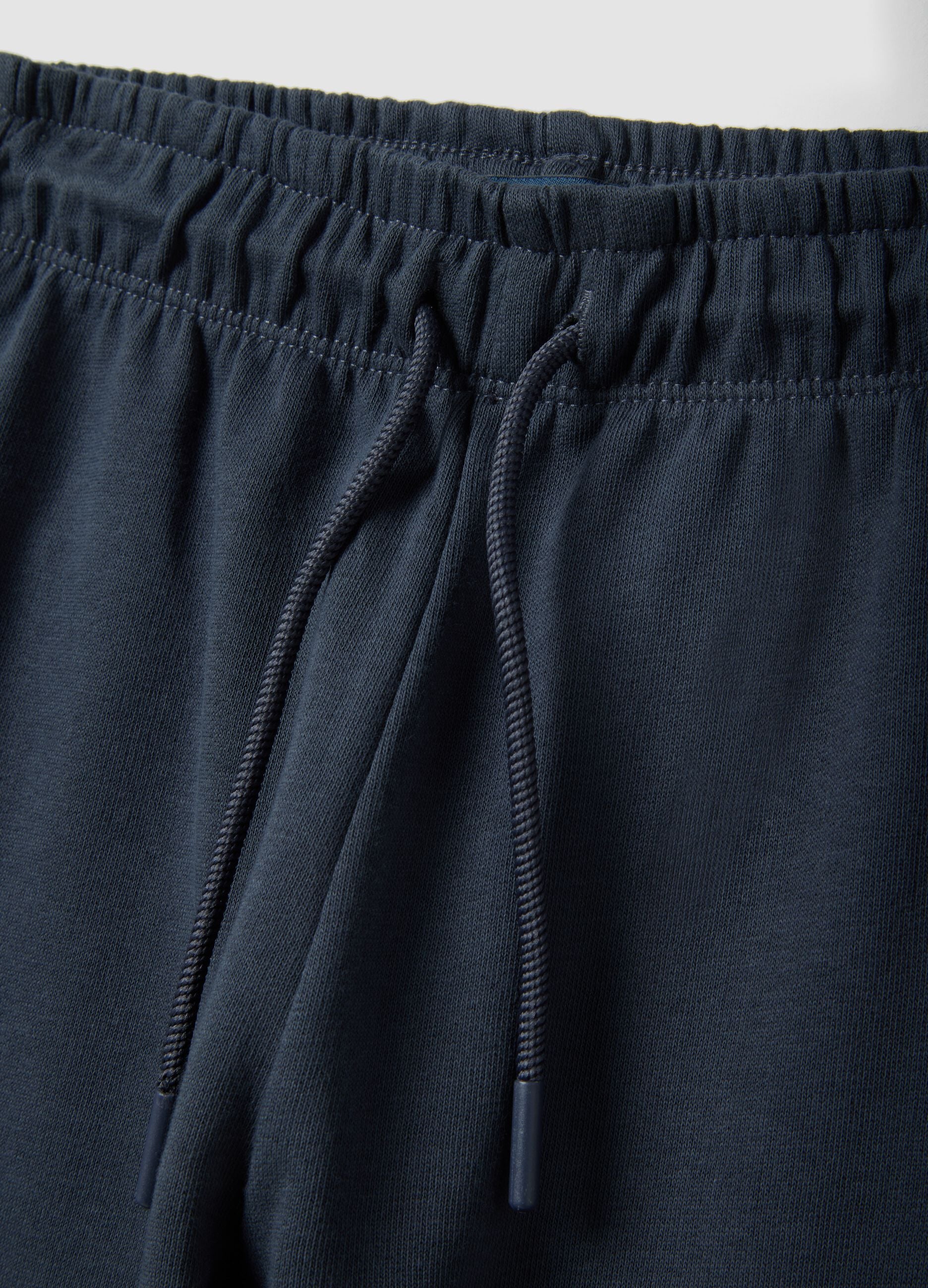 Children's Regular Fit Blue Cotton Jogger Trousers