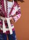 Girls&rsquo; multicolour jacquard cardigan with deep V-neck_2