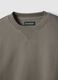 Regular fit grey cotton blend crewneck sweatshirt_5